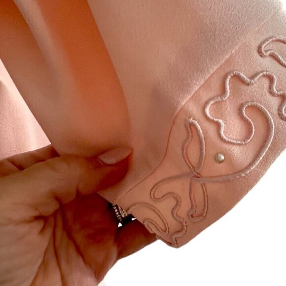 Harry Lee Light Pink Embellished Cocktail Mother of Bride Dress Jacket Size 12P - Picture 7 of 15